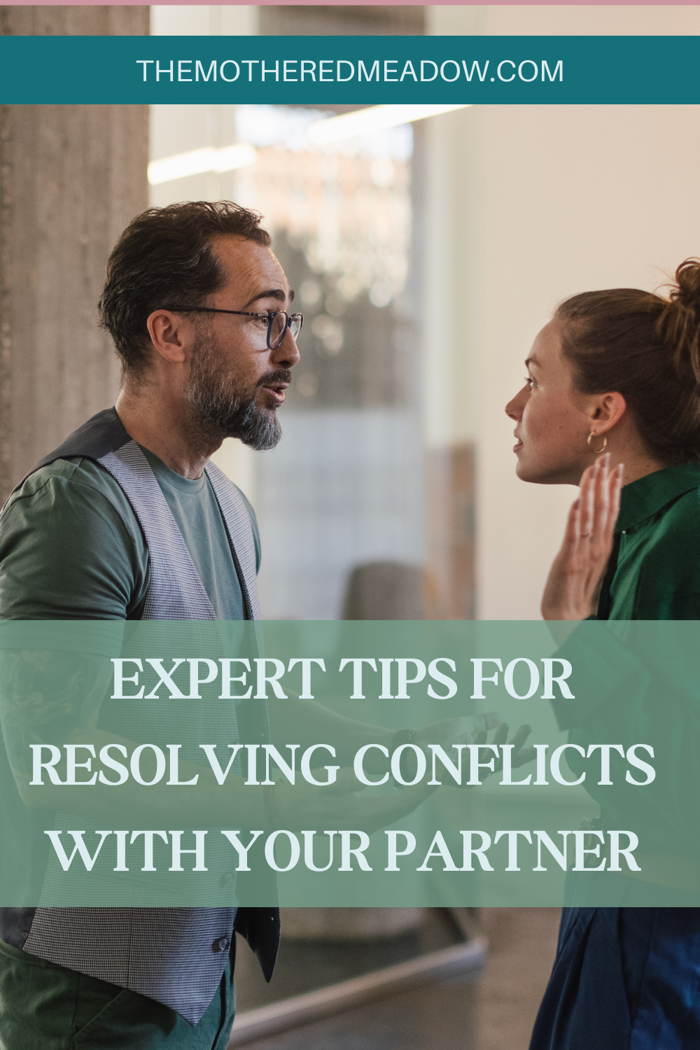 a couple working on resolving conflicts through discussion or argument
